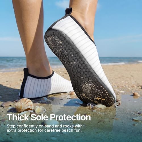 Image of Water Shoes for Women Men Quick-Dry Aqua Socks Swim Beach Outfits Barefoot Yoga Exercise Wear Sport Accessories Pool Camping Must Haves River Hiking Adult Youth Size