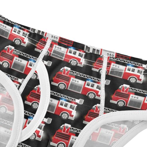 Boys' Exclusive Briefs Toddler Underwear 95% Combed Cotton Boxerbriefs 2T Red Fire Truck Pattern Cars 74