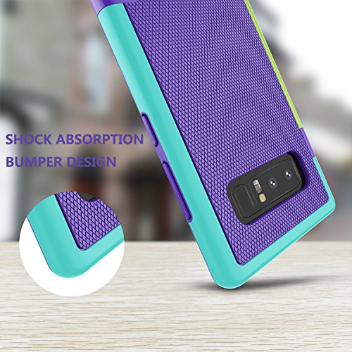 Galaxy Note 8 Case, Note 8 Cover, Jeylly [3 Color] Slim Hybrid Impact Rugged Soft Tpu & Hard Pc Bumper Shockproof Protective Anti-Slip Case Cover Shell For Samsung Galaxy Note 8 Sm-N950 - Purple #TOP2