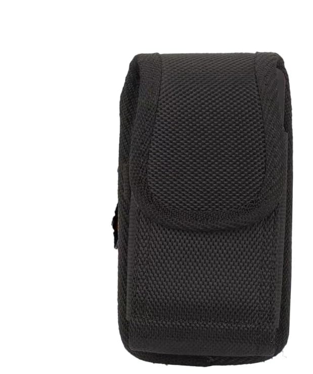 Compatible with Nokia 2780, 2760 and 2720v Flip Phone - Black Oxford Cloth Vertical Belt Loop Waist Case
