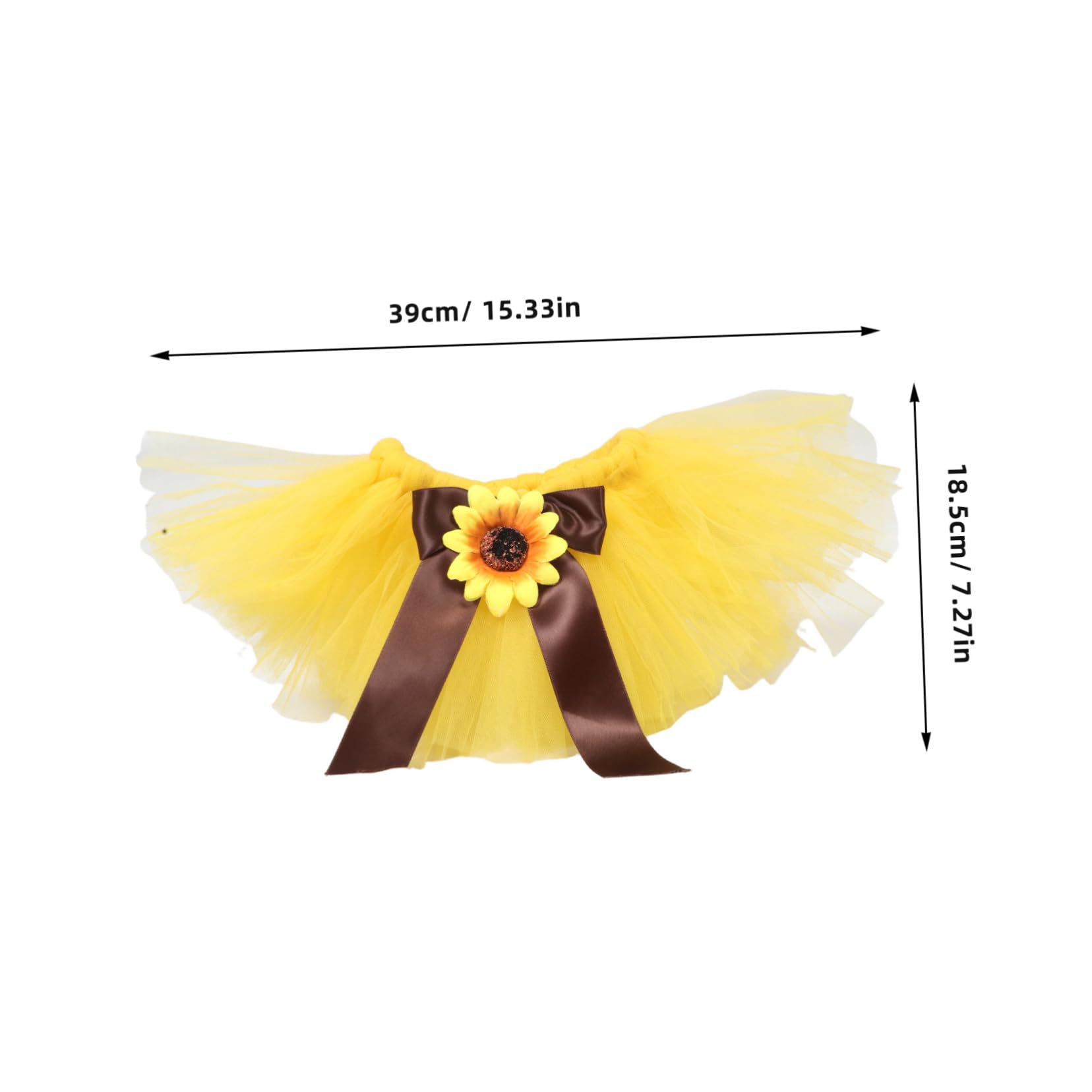 DOITOOL 1Set Girl Dress with Headband Elegant Tulle Outfit for Newborn Photography Summer Baptism Celebrations Soft Versatile Craftsmanship Yellow