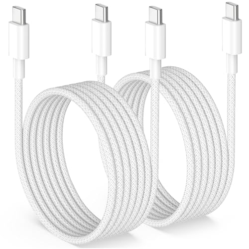 Yeahfun Y-6FT C2C CABLE 2PACK For Macbook Pro/Air Charger Cord, 60W 6Ft 2Pack Woven Braided Usb C To C Fast Charging Cable For Apples Macbook Air Mac Pro cover