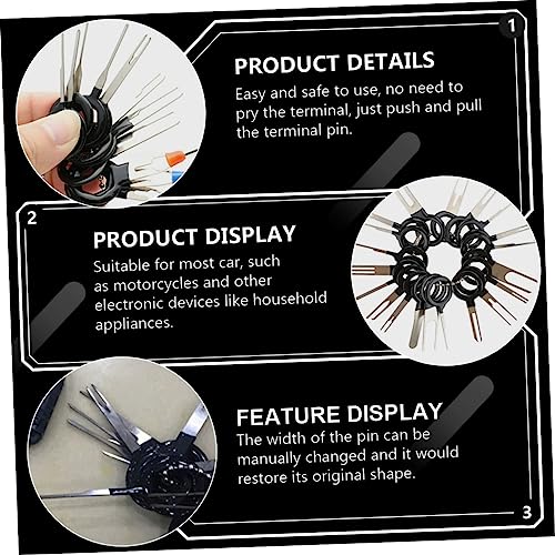 Kit extracteur de broches outil de retrait de terminal de câble auto 164pc - 5