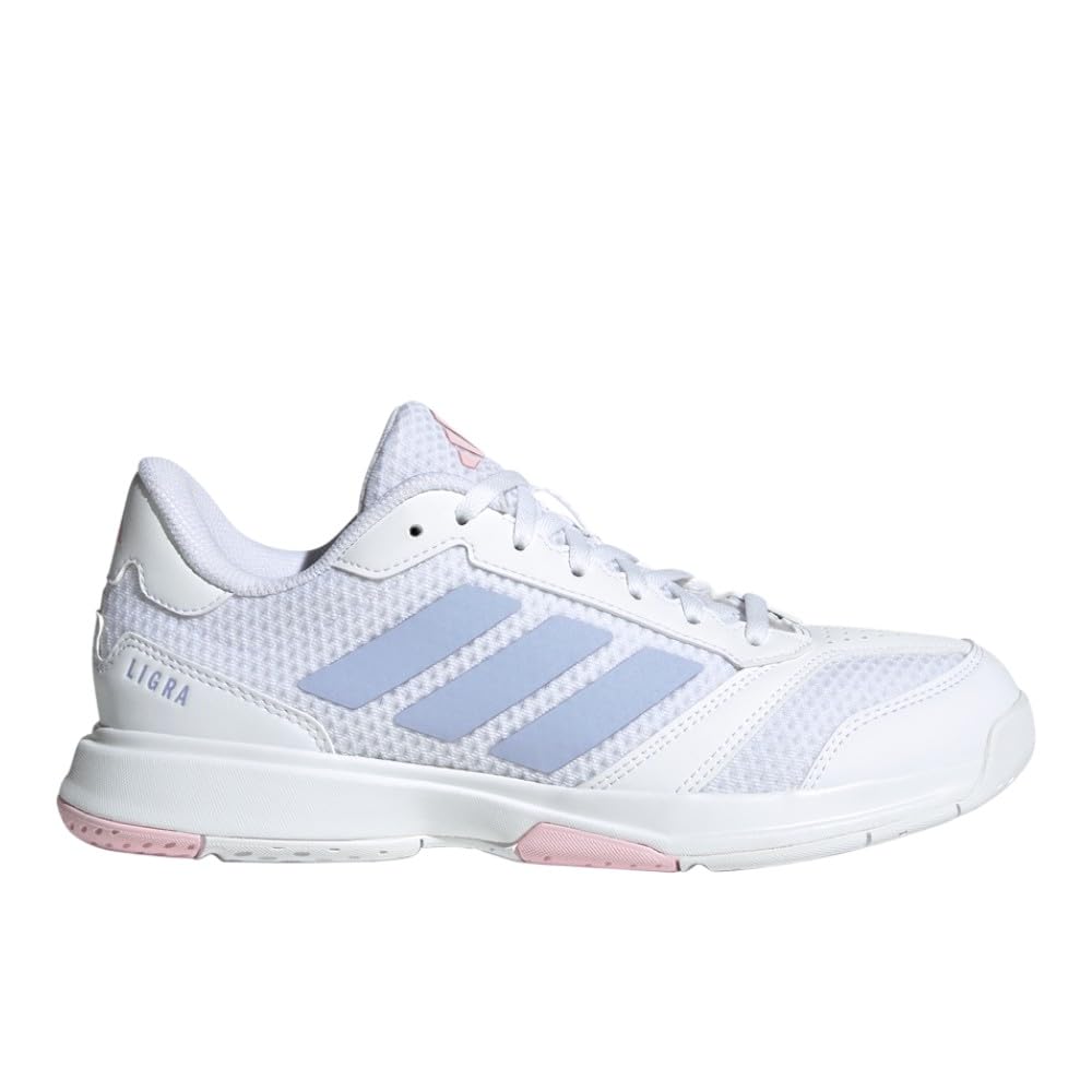 adidas Womens Ligra 8 Indoor Shoes, White/Violet Tone/Clear Pink, 10-picture-46