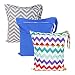 Reusable Cloth Disper Wet Bags Travel Wet and Dry Disper Pocket Bag,Waterproof with Two Zipped (Multi)