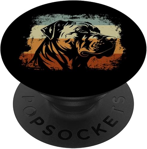Presa Canario Dog Retro Style PopSockets intercambiables PopGrip