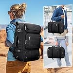 PIJUSHI Travel Backpack for Women Carry on Luggage Backpack Airline Approved Duffle Bag Rucksack with Shoe Compartment(PE048 Black) - Image 3