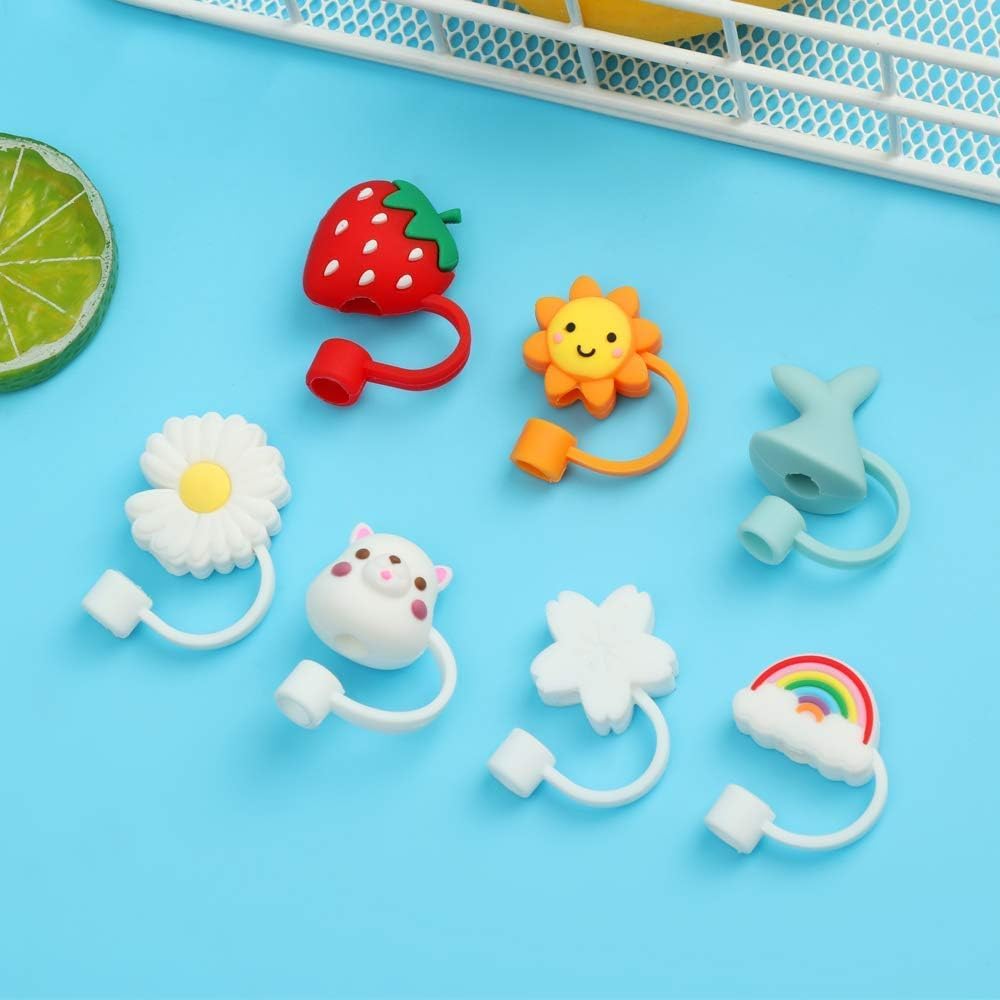 Mahek Silicone Reusable and Dustproof Pencil and Straw 10mm Straw Covers Cap Toppers for Stanley (Multicolour, Pack of 6) (B0CRHXZS2D) Amazon Price History, Amazon Price Tracker