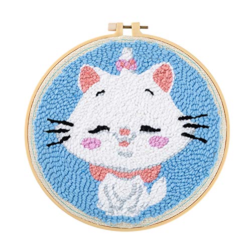 Punch Needle Kits, Bricolaje Kits de Bordado para Principiantes Punto de Cruz...