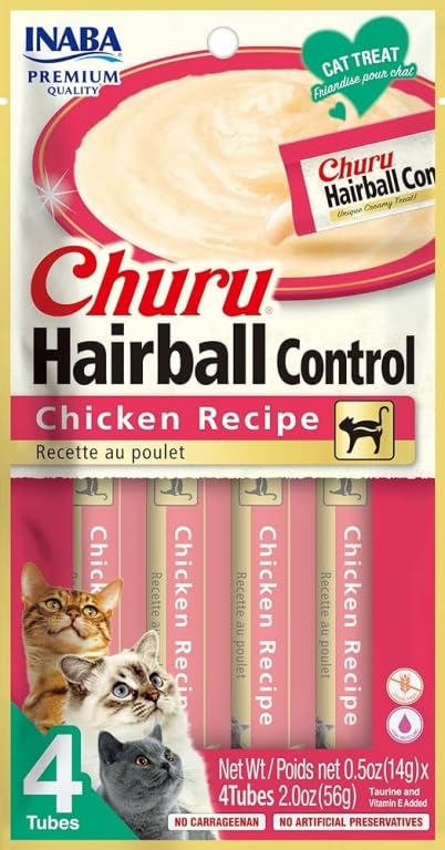Churu Gato Hairball 12x4x14 Gr Alimento Húmedo para Gatos (Pollo)