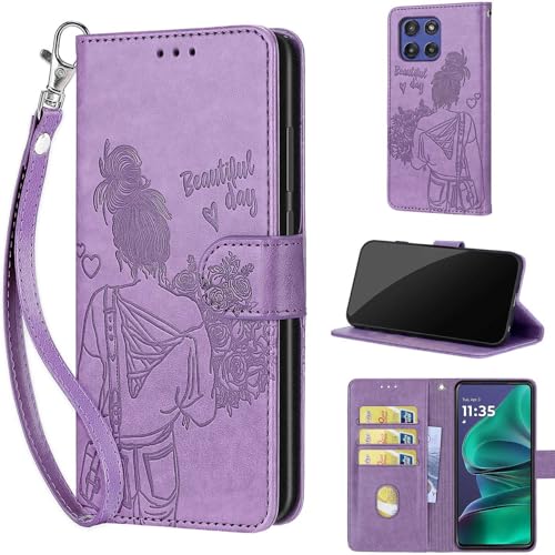 Protection Moto G Stylus 5G 2025 Étui Portefeuille Femme Cuir Clapet Aimanté