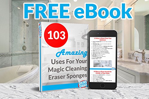 (40 Pack) Extra Large Eraser Sponge - Extra Thick, Long Lasting, Premium Melamine Sponges In Bulk - Multi Surface Power Scrubber Foam Cleaning Pads - Bathtub, Floor, Baseboard, Bathroom, Wall Cleaner #TOP5