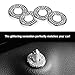 Zikefest 4PCS Bling Inner Car Door Lock Pull Covers, Rhinestones Pull Rod Bolt Decoration Stickers, Crystal Auto Decals Accessories, Compatible with Mercedes-Benz A/B/C/D/E/GLC/GLA/GLK Class (Silver)