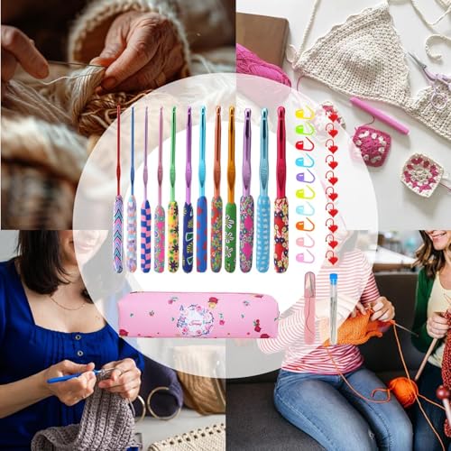 Kit de crochets professionnels avec manches souples antidérapants