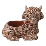 Matériau en résine : fabriqué en résine, le pot de fleurs en forme de vache offre un toucher doux et une couleur durable. Il est résistant à la décoloration et à la déformation, sa durabilité pour les années à venir.