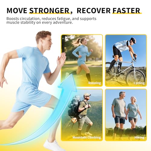 image for CAMBIVO 3 Pairs Calf Compression Sleeves for Men & Women – Footless 
