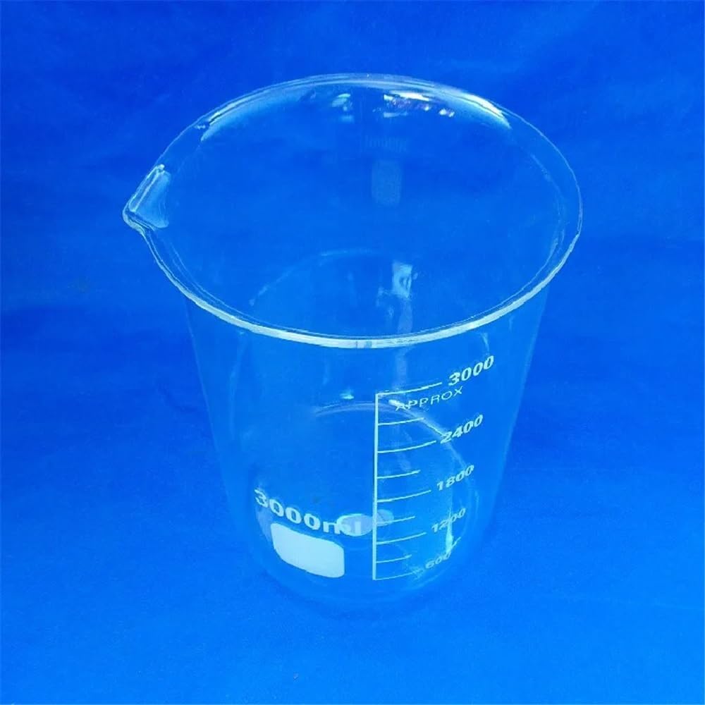 1 STÜCKE 3000 ml Becherglas Laborbedarf Laborglas Transparent Becher Verdickt Mit Ausguss