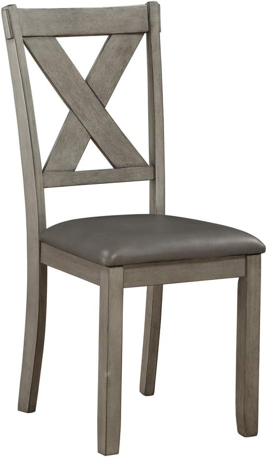Homelegance 6-Piece Pack Dinette Set, Gray - Table & Chair Sets