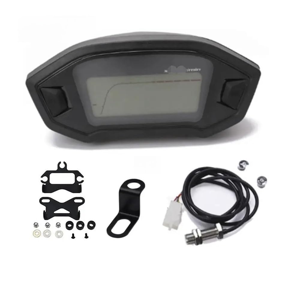 Motocicleta Velocímetro Odómetro Tacómetro Velocímetro Digital De 13000rpm para Motocicleta Medidor De Velocidad De 2-4 Cilindros Odómetro Odómetro para Motocicleta