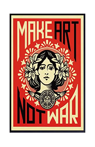 XIHOO Make Art Not War Anti-War Peace Poster Frameless Gift 12 x 18 inch(30cm x 46cm)
