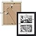 Golden State Art, 4x6 Double Picture Frame in Black - 8x10 Collage Frame, Solid Wood with Tempered Glass - Horizontal and Vertical Formats for Wall and Tabletop, 1 Pack