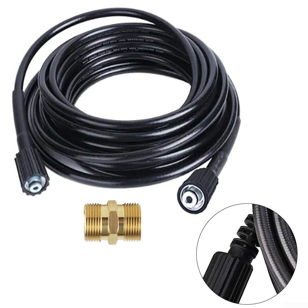 Tubo di prolunga per idropulitrice Karcher, 10/15 m M22-14, connettore in rame, tubo ad alta pressione per la pulizia dell'acqua della macchina (15 m)