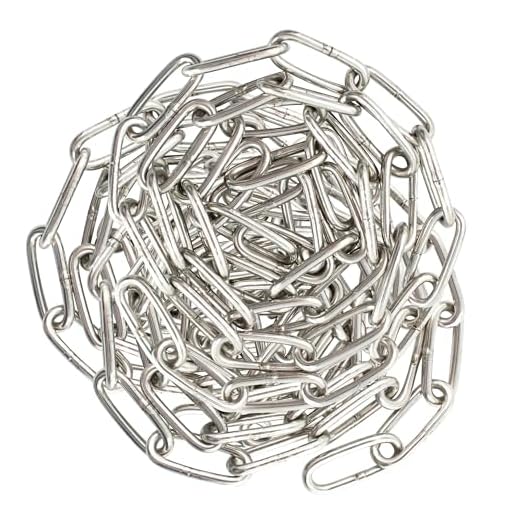 Adyoney 5/42inch(3mm) 3.3yd (3m) 304 Stainless Steel Chain Suspension Chain Clothesline Chain Guardrail Chain Small Pet Chain for Clothes Hanger，Guardrail，Gate，Small Pet