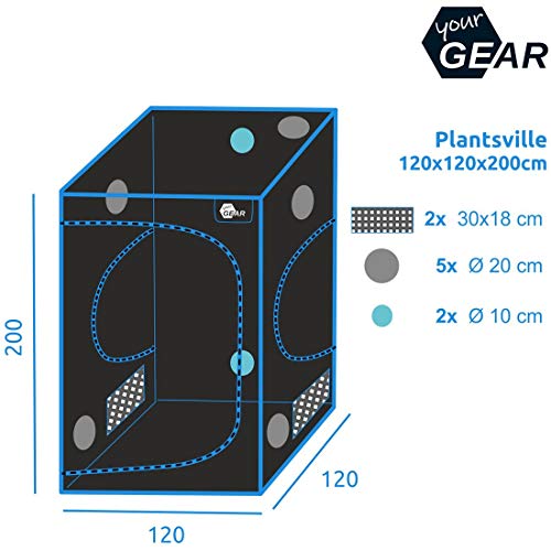 yourgear plantsville growzelt in 8 verschiedenen größen