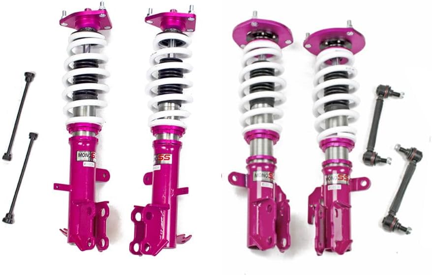 Godspeed MSS0234-B MonoSS Coilover Lowering Kit, Fully Adjustable, Ride Height, Spring Tension And 16 Click Damping, compatible with Toyota Venza AWD (GV10) 2009-15