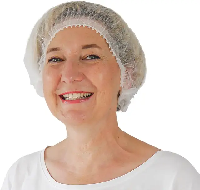 Charlotte Cheveux Jetable 52 cm Blanc - 100 Pièces - Filet à Cheveux pour Hygiène