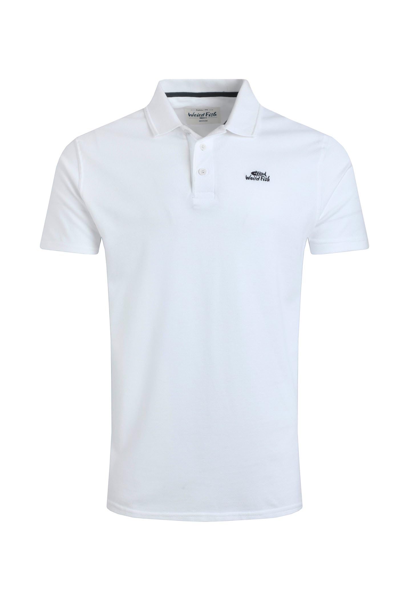 Weird Fish Giles Pique Polo Shirt White Size L