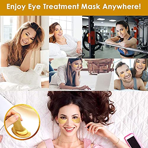 Eye Mask, 60 Pairs Collagen Under Eye Patches, Crystal Eye Gel Pads Treatment For Reducing Dark Circles, Lighten Wrinkles Anti-Aging Moisturizing, Fine Lines Eye Bags Puffiness For Women Men #TOP7