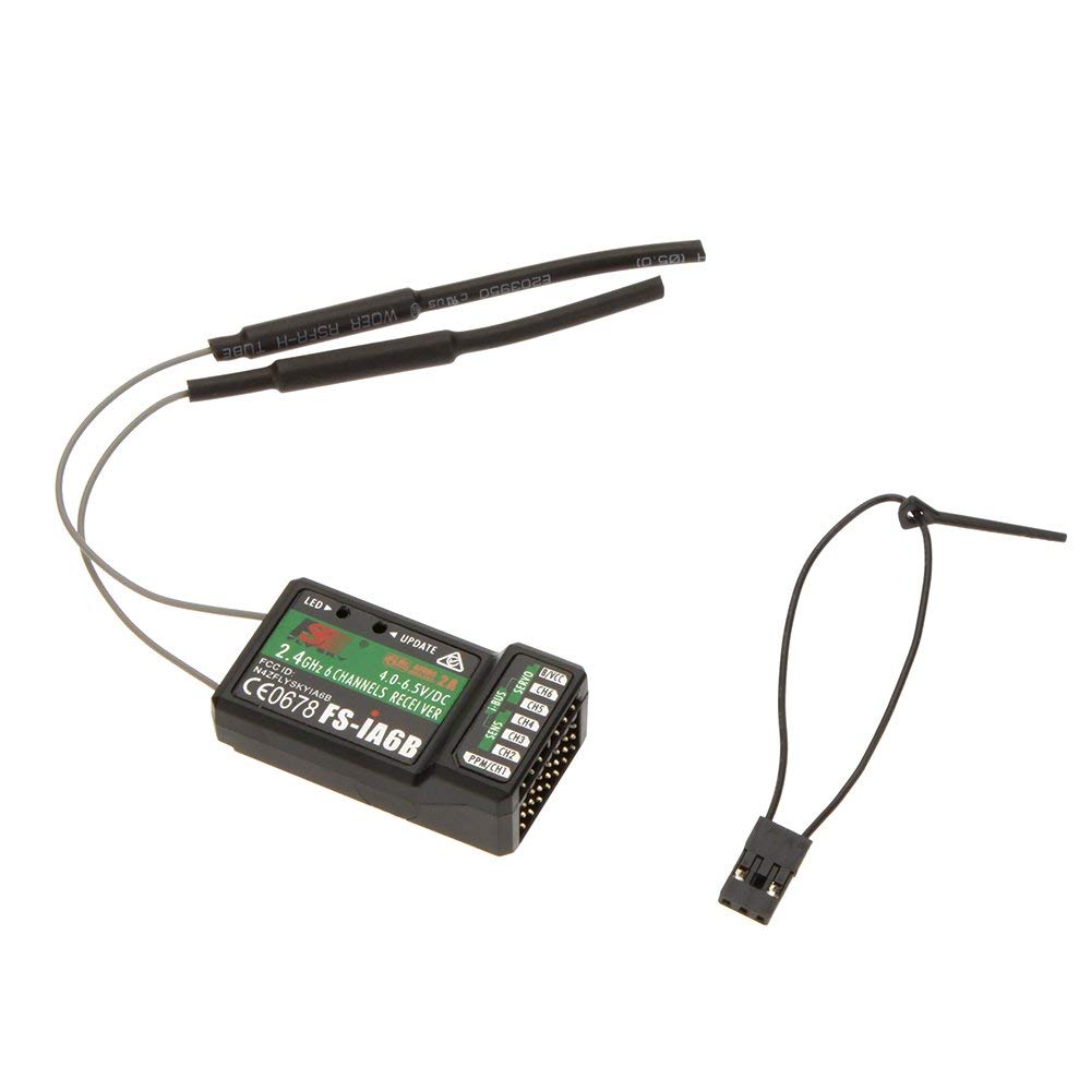 Salida PPM de Receptor de 6 Canales, con transmisor Flysky i4 i6 i10 Compatible con Puerto iBus, para Control Remoto 2.4G Flysky FS-iA6B