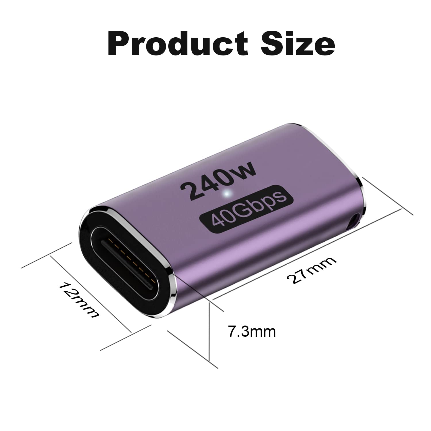 aceyoon 2 adaptadores USB C de 240 W, Adaptador USB C Macho de 180° a