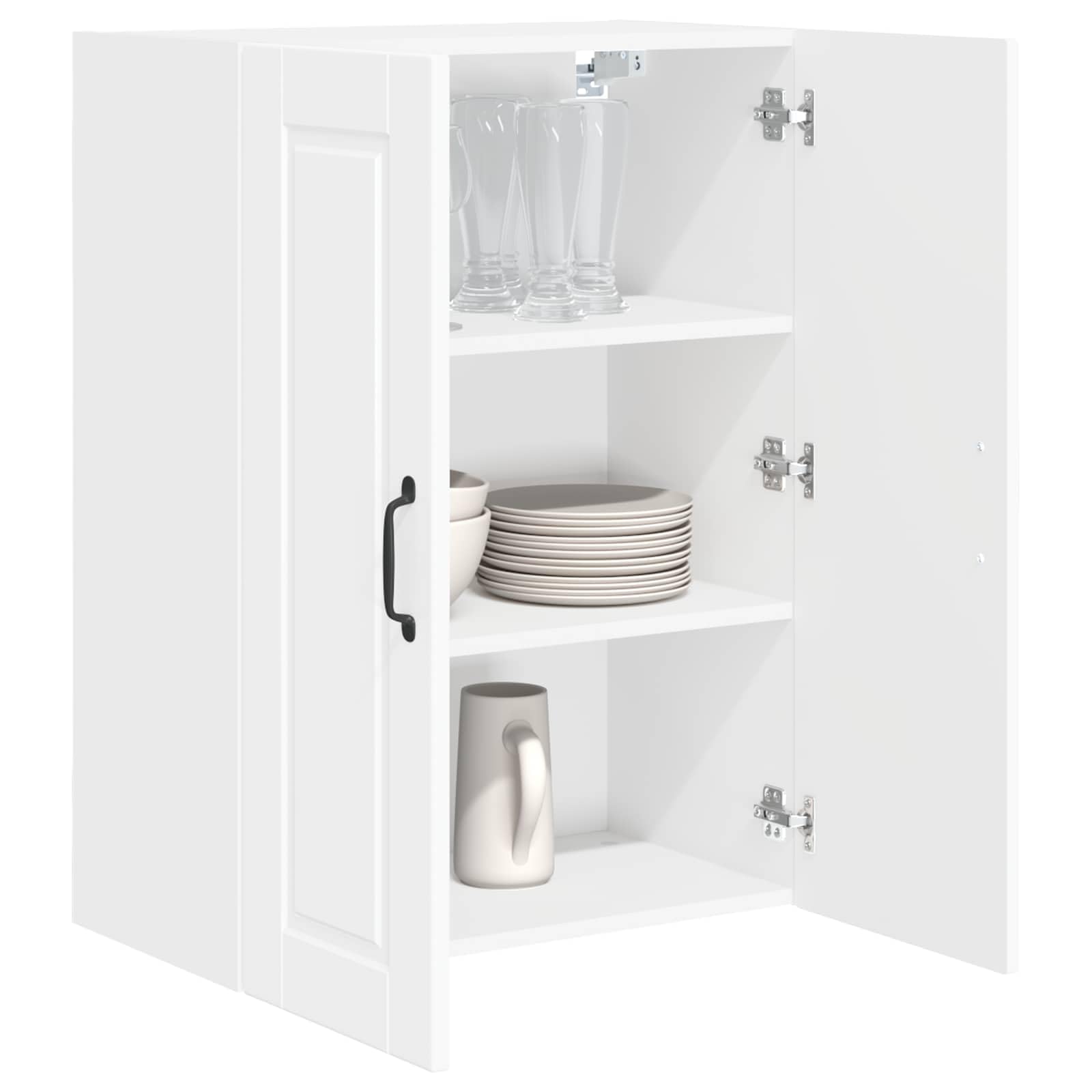 vidaXL Wall Cabinet PORTO High Gloss White 60 x 31 x 80 cm — image 1
