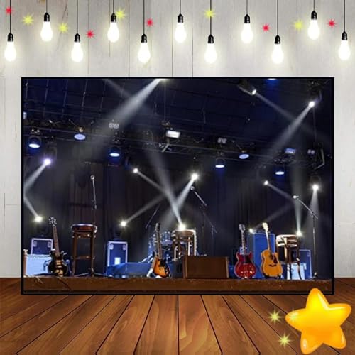 Sfondo per palcoscenico, striscione, baby shower, dorato, spettacolo fotografico, compleanno, decorazione, fondali in vinile per fotografia, riflettori, festa 200x140CM