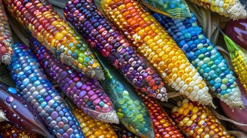 Glass Gem Indian Corn Seeds 125+ Non-GMO Seeds Vibrant Multi-Colored Translucent Kernels Heirloom Variety Ideal for Gardening Decor & Crafts