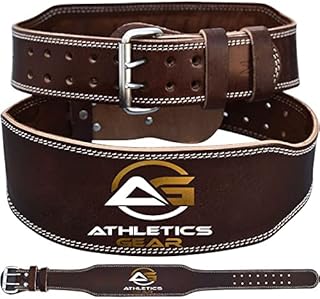 AG Cintura per sollevamento pesi in pelle bovina con imbottitura da 10,2 cm e 15,2 cm, per sollevamento pesi, sollevamento pesi, sollevamento pesi, sollevamento pesi, allenamento, cintura per uomini e donne