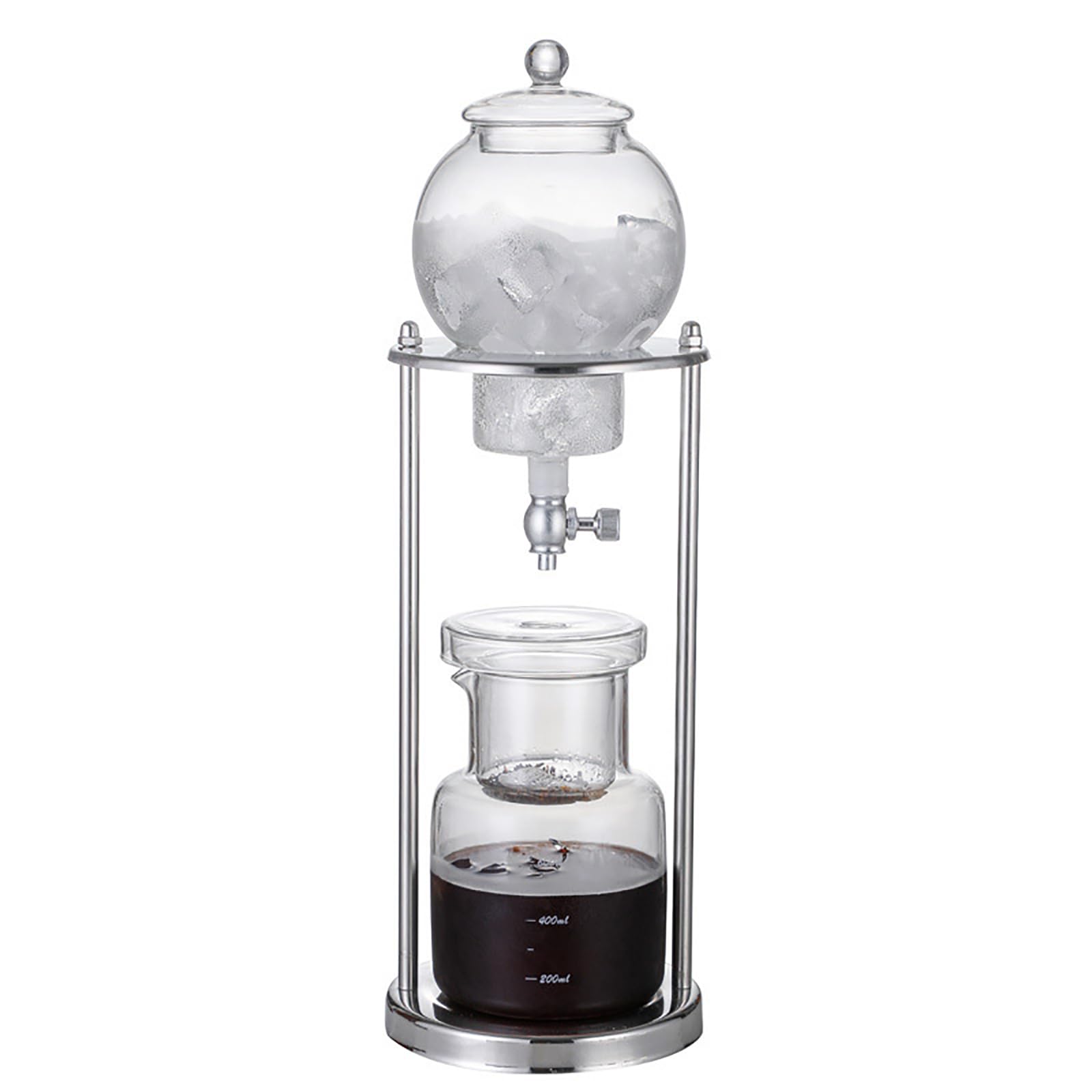 Ekspres do kawy Cold Brew, ze stali nierdzewnej 600 ml i szkła borokrzemowego do parzenia kawy mrożonej