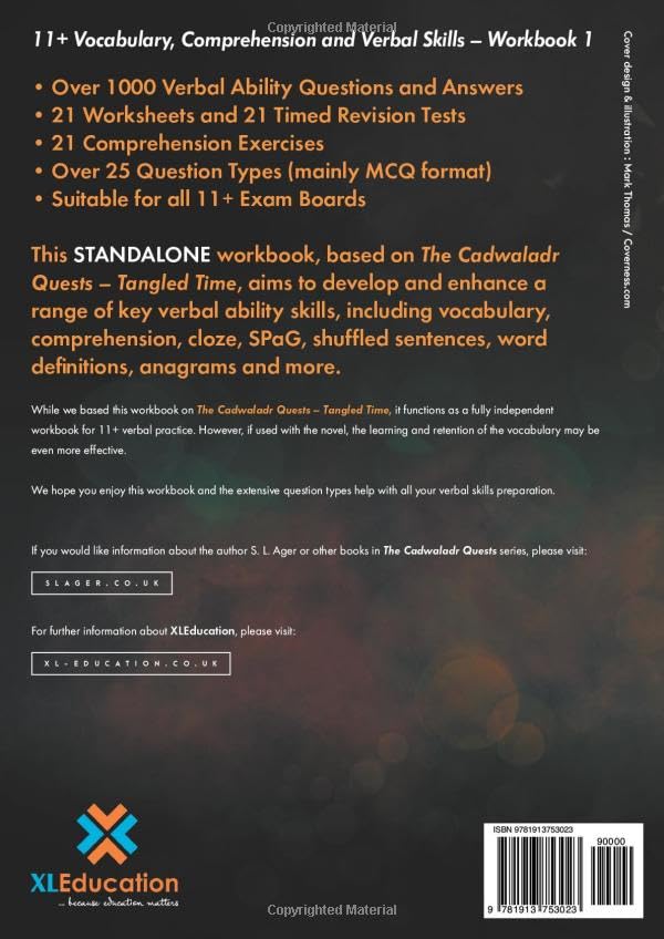 11+ Vocabulary, Comprehension and Verbal Skills - Workbook 1: A STANDALONE Verbal Skills Workbook Based on The Cadwaladr Quests: Tangled Time - for ... Comprehension and Verbal Skills Workbooks) - Image 2