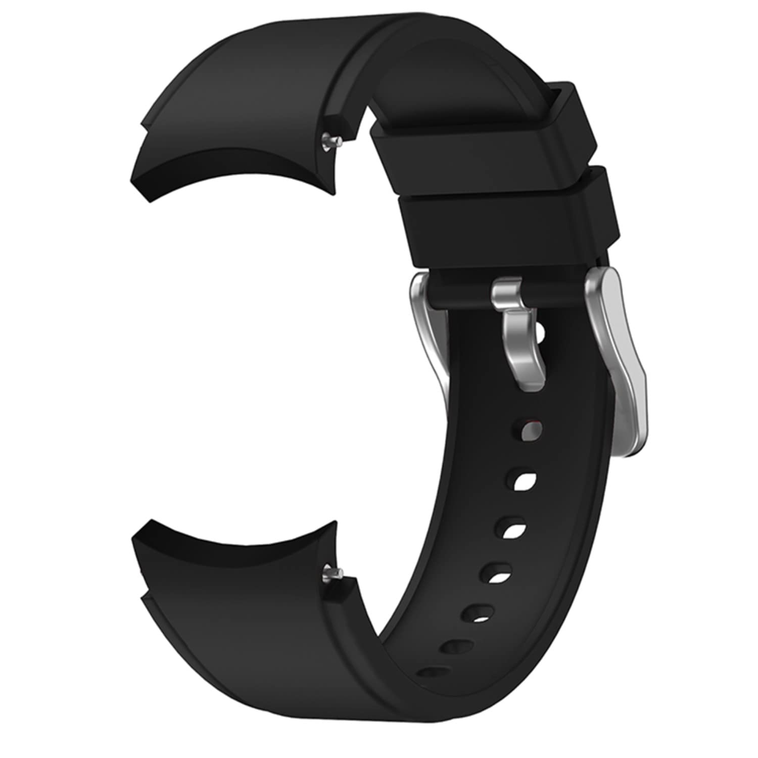 PROLET 20mm/Watch 4 Silicone Smart Watch Replacement Sport Band Compatible with Samsung Galaxy Watch 4,40mm/42mm/44mm/46mm Straps-(Black)