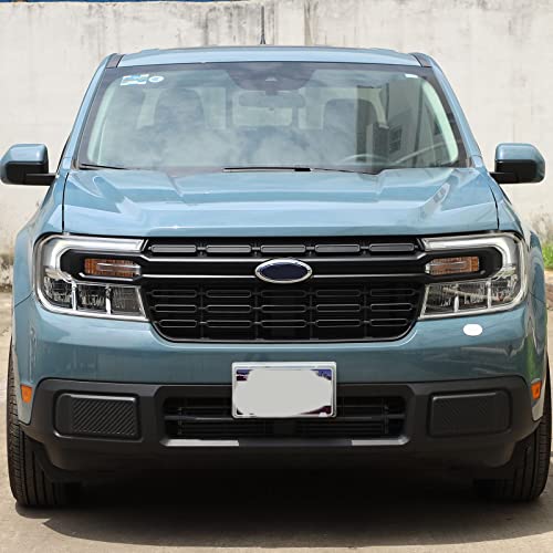 Image of TOYCIDFG Car Front Grille Cover Trim Strips Compatible with Ford Maverick 2022 2023 2024 Truck Grille Trim Strips Cover Frame Car Decoration Accessories (Matte Black)