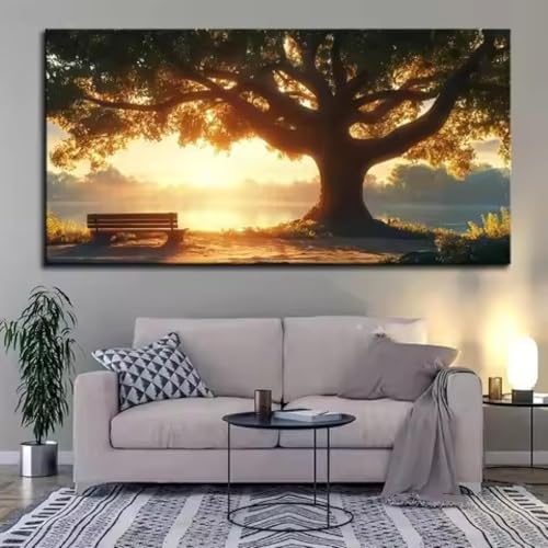 Toile arbre de vie grand format pour habiller un mur vide