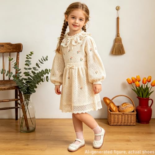 Image of Flaryzone Toddler Little Girl Mary Jane School Uniform Oxfords Flat Dress Shoes