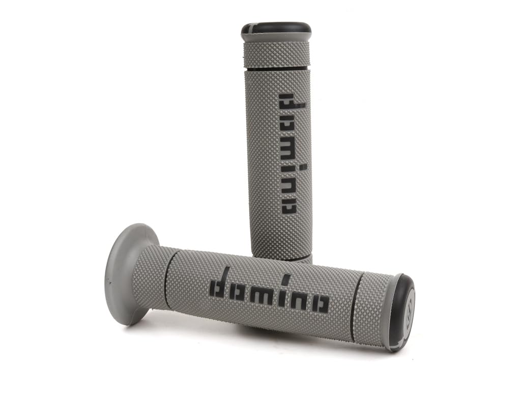Domino Paar Griffe Trial grau/schwarz – Motorradgriffe (LR-729.01.86)