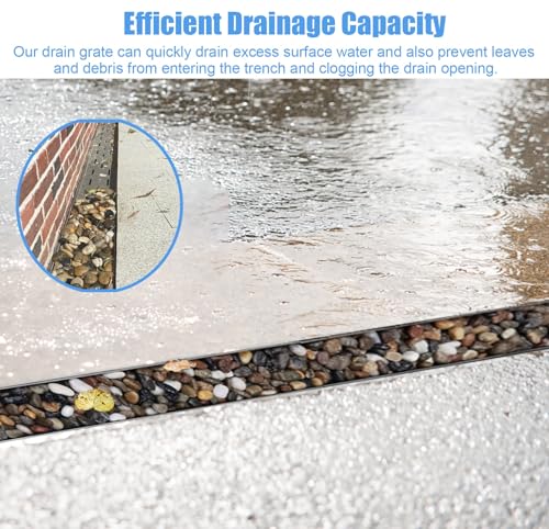Grilles de drainage extérieur grand débit avec caniveau résine découpable