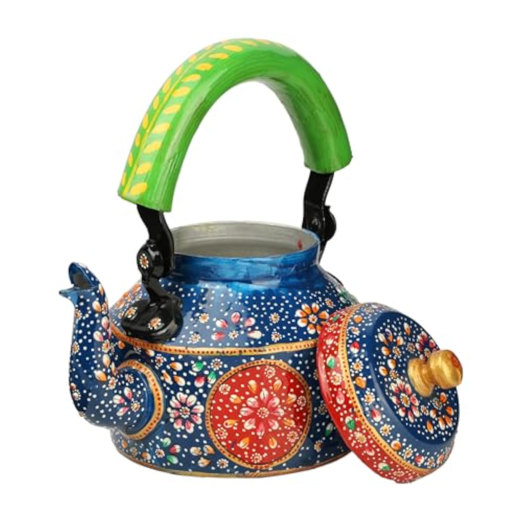 Hand Painted Designer Aluminium Kettle for Tea & Coffee