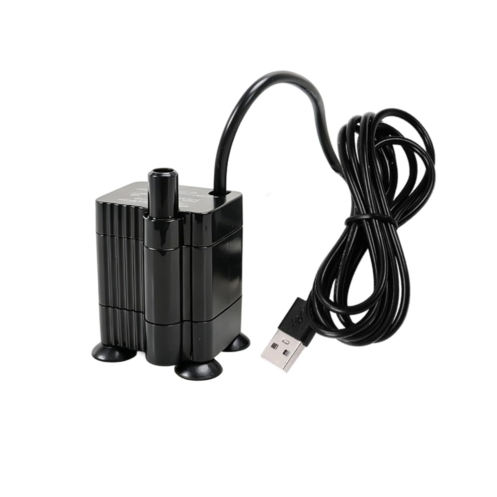 USB Submersible Water Pump, 120L/H Ultra-Quiet Pump for Aquarium & Fountain