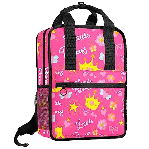 Sac à dos princesse multicolore motif fleurs pour l'école des filles
