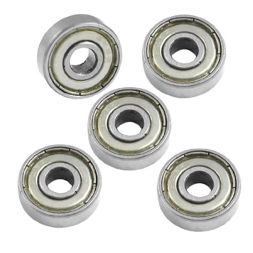 uxcell - a12060400ux0114 626ZZ 6mm x 19mm x 6mm Shielded Radial Miniature Deep Groove Ball Bearing 5 Pcs Silver Tone